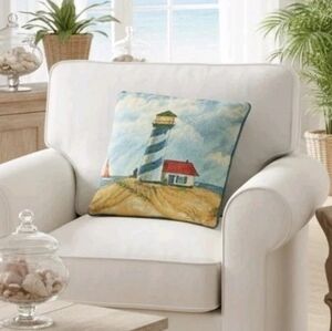 Throw Pillow, Kohl's Home Classics Embroidered Floral Pink, Blue, Gold 16"x16"